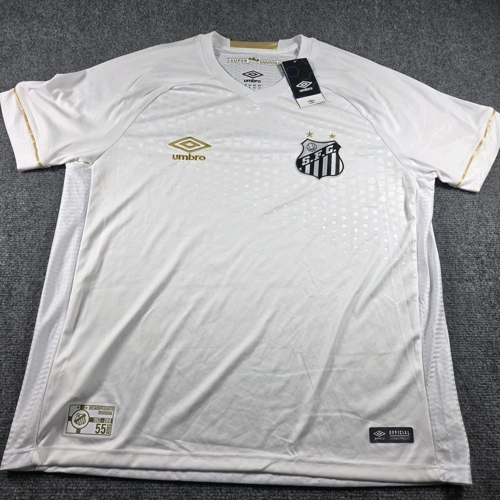 Umbro Santos FC 2018 Jersey Kit White Men XL NEW Soccer Super Santos